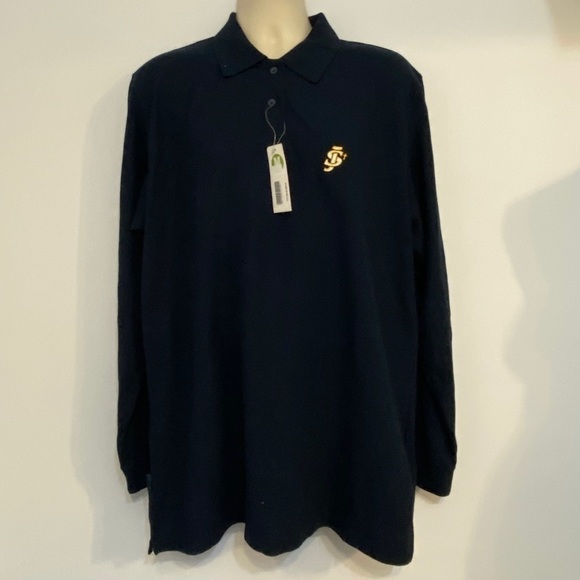 MCCARTHY school uniform 4XL long sleeve polo blue - Picture 1 of 7